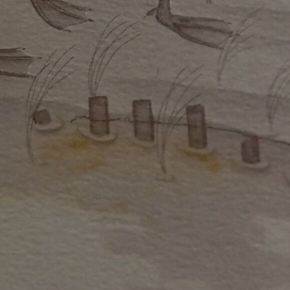 Vintage American Waterfowl Etching/Print Lynn Forehand 1of 5 Cottagecore Kitsch - Picture 7 of 8